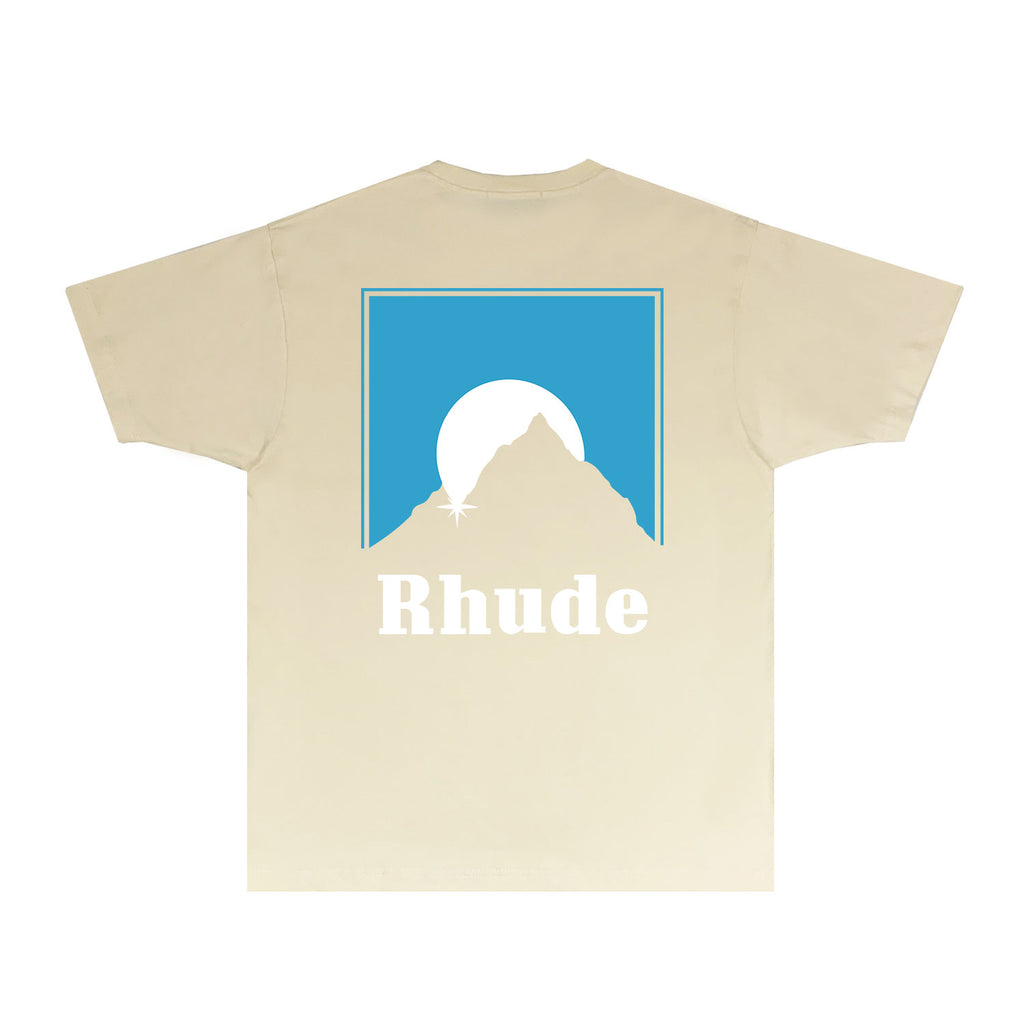 Rhude T Shirts Printed Trendy Pure Cotton