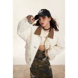 Unisex Coat Diamond Lattice Coat