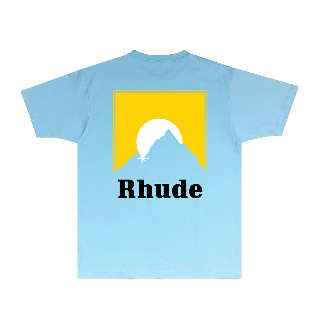 Rhude T Shirts Printed Trendy Pure Cotton