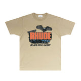 Rhude T Shirts Printed Trendy Pure Cotton