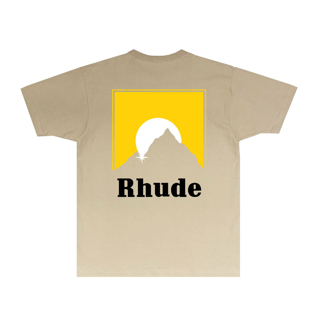 Rhude T Shirts Printed Trendy Pure Cotton