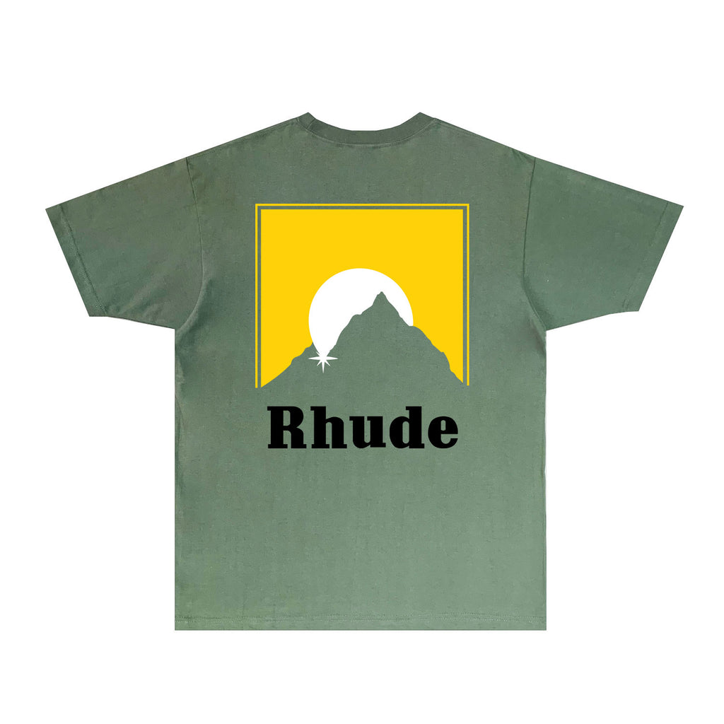 Rhude T Shirts Printed Trendy Pure Cotton