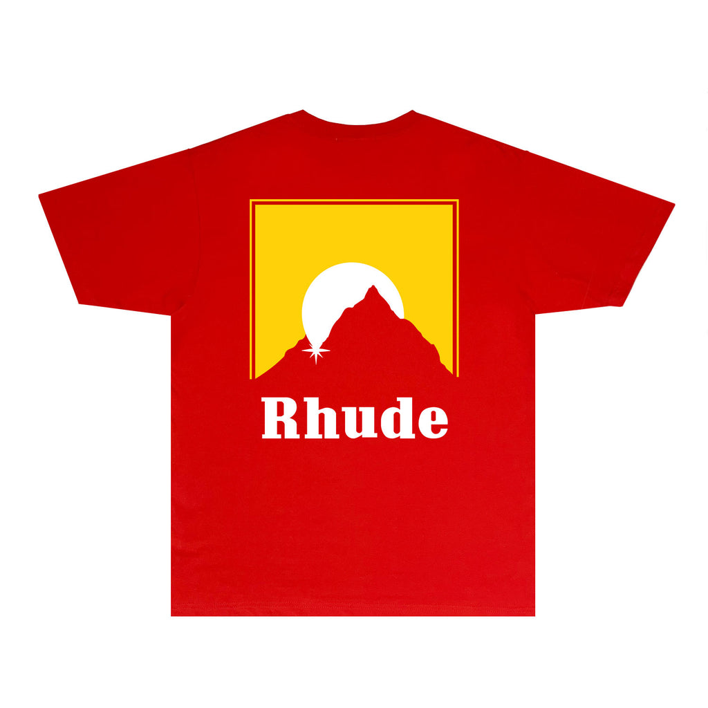 Rhude T Shirts Printed Trendy Pure Cotton