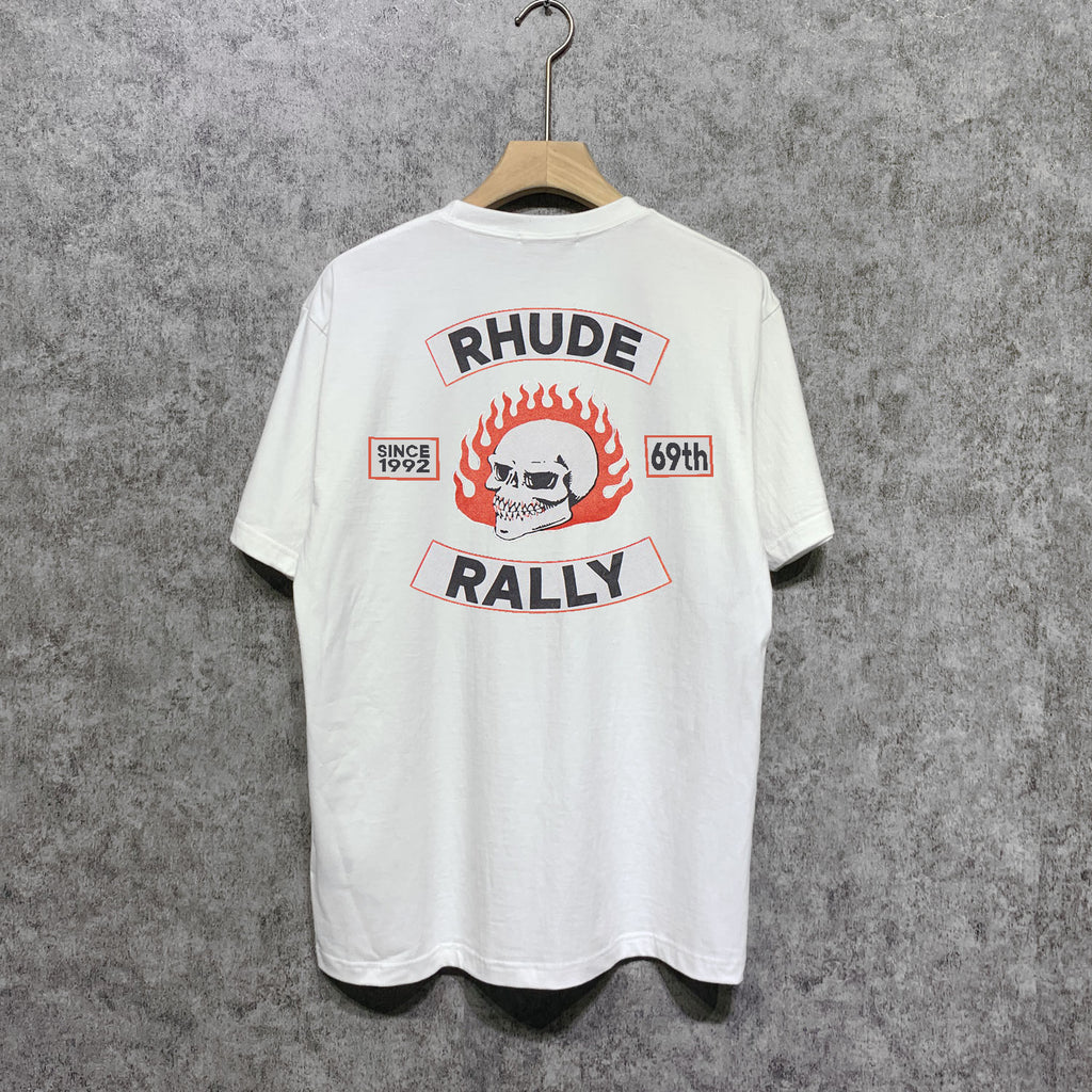 Rhude T Shirts Printed Trendy Pure Cotton
