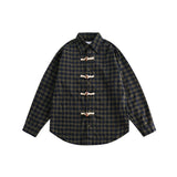 Unisex Shirt Flannel Plaid Shirt All Cotton Loose