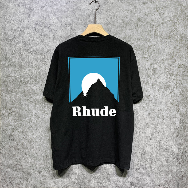 Rhude T Shirts Printed Trendy Pure Cotton