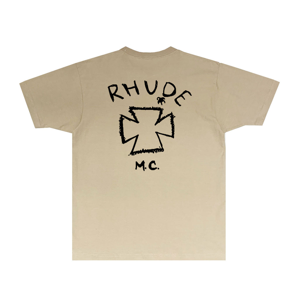 Rhude T Shirts Printed Trendy Pure Cotton