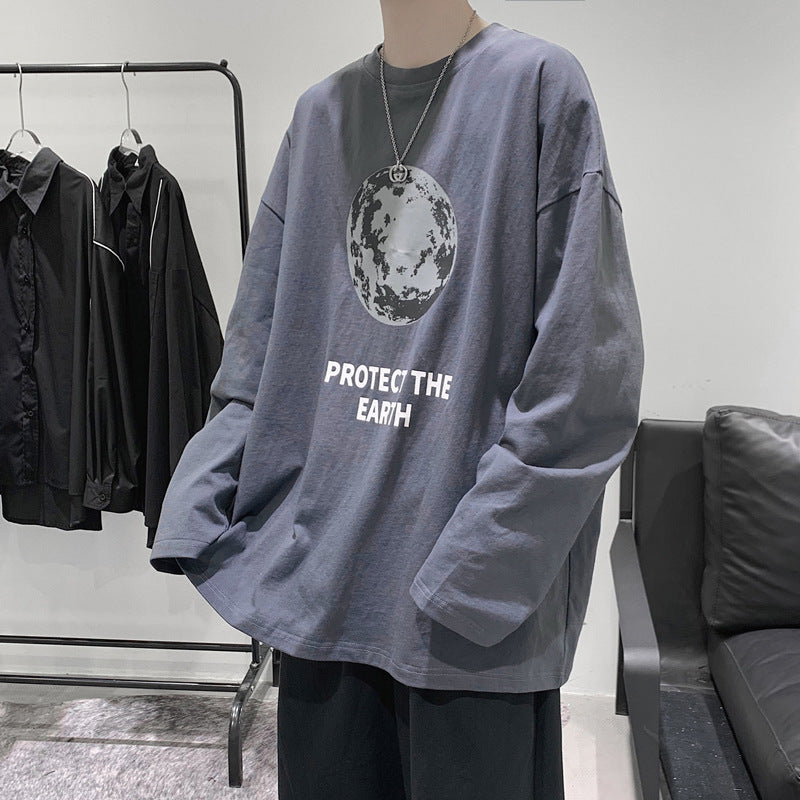 Men T Shirt Loose All-Match Bottoming Shirt