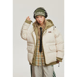 Unisex Coat Fake Two-Piece Winter Splicing Coat