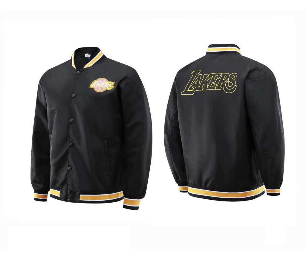 NBA Jacket with All Teams Patterns Warriors Lakers Basketball Wear Loose Thin