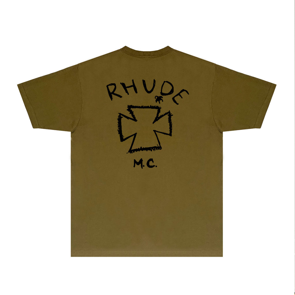 Rhude T Shirts Printed Trendy Pure Cotton