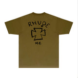 Rhude T Shirts Printed Trendy Pure Cotton