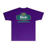 Rhude T Shirts Printed Trendy Pure Cotton