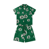 Denim Tears T shirt & Shorts 2 Piece Set Button cardigan woven