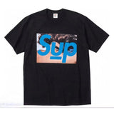 Supreme Men's Alphabet Cartoon Printed Cotton T-shirt Couple