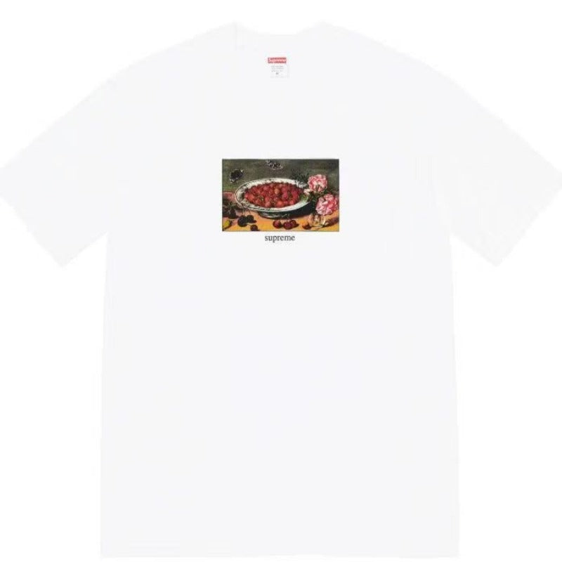 Supreme Men's Alphabet Cartoon Printed Cotton T-shirt Couple