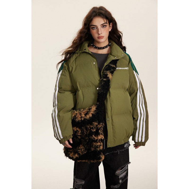 Unisex Coat Cotton Coat Winter Coat Couple Stand Collar