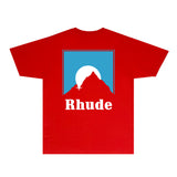 Rhude T Shirts Printed Trendy Pure Cotton