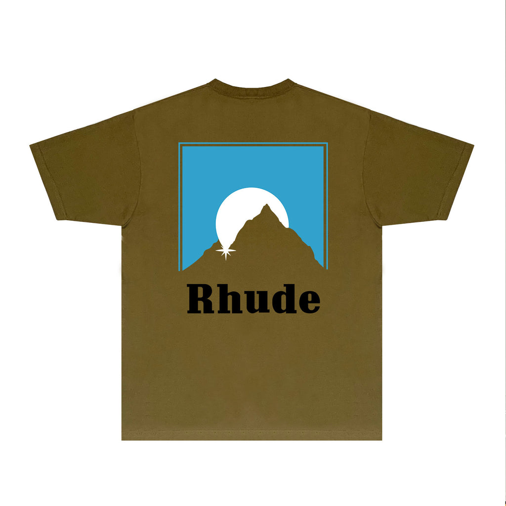 Rhude T Shirts Printed Trendy Pure Cotton