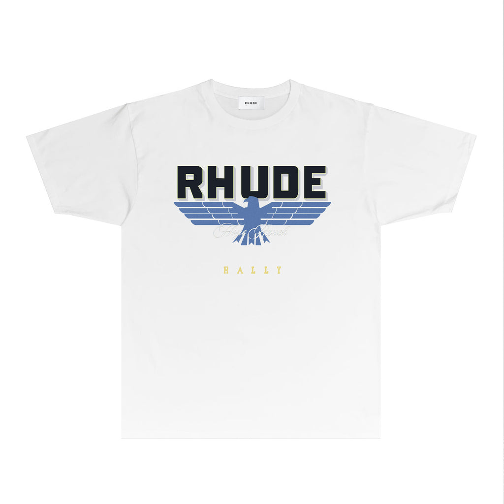 Rhude T Shirts Printed Trendy Pure Cotton