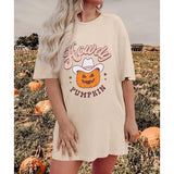 KEKEMI Howdy Pumpkin Thanksgiving Shirt for Women Oversized