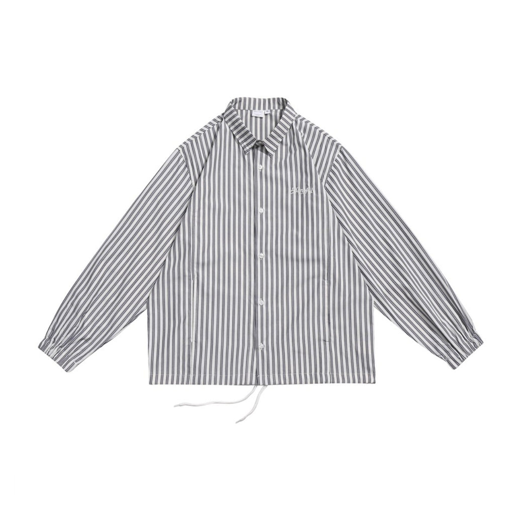 Unisex Shirt Vintage Stripe Baggy Coat