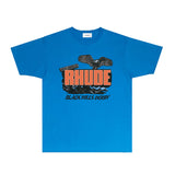Rhude T Shirts Printed Trendy Pure Cotton