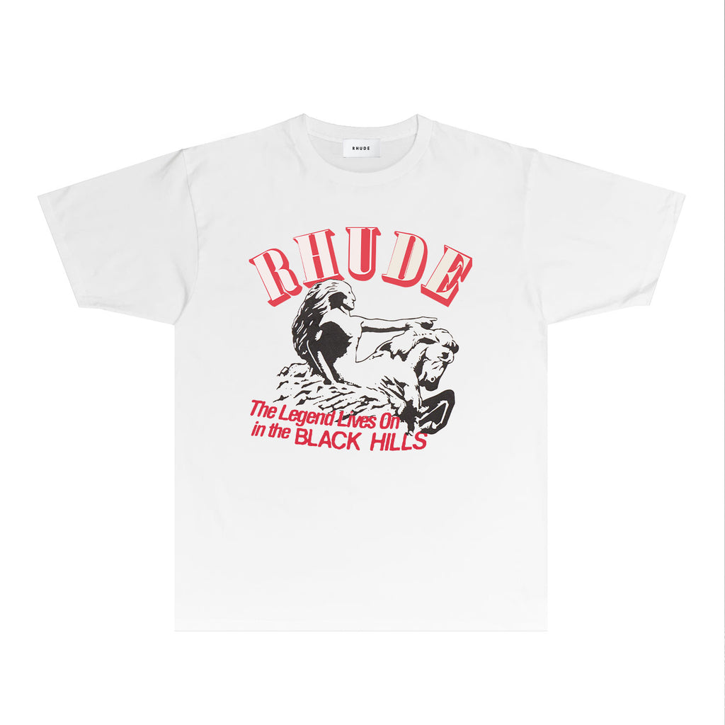 Rhude T Shirts Printed Trendy Pure Cotton