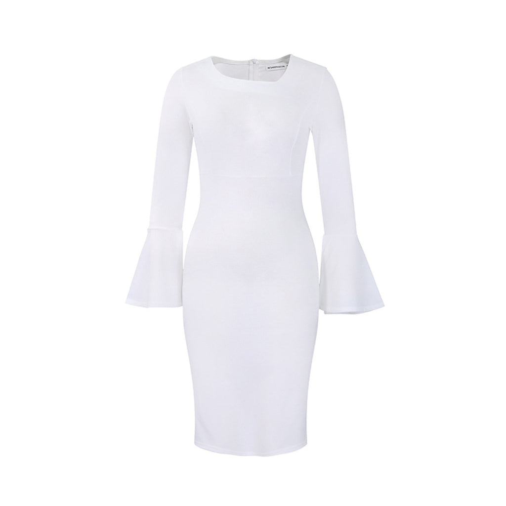 Women Dress Women's Autumn and Winter Sloping Shoulder Dress