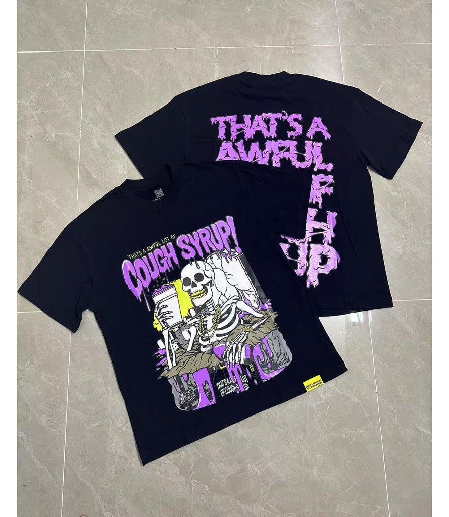 Cough Syrup T Shirts Direct Injection Hot Diamond Short Sleeves