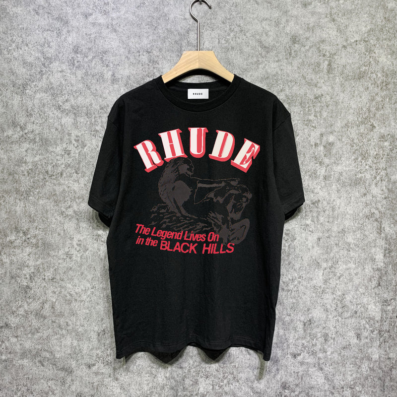 Rhude T Shirts Printed Trendy Pure Cotton