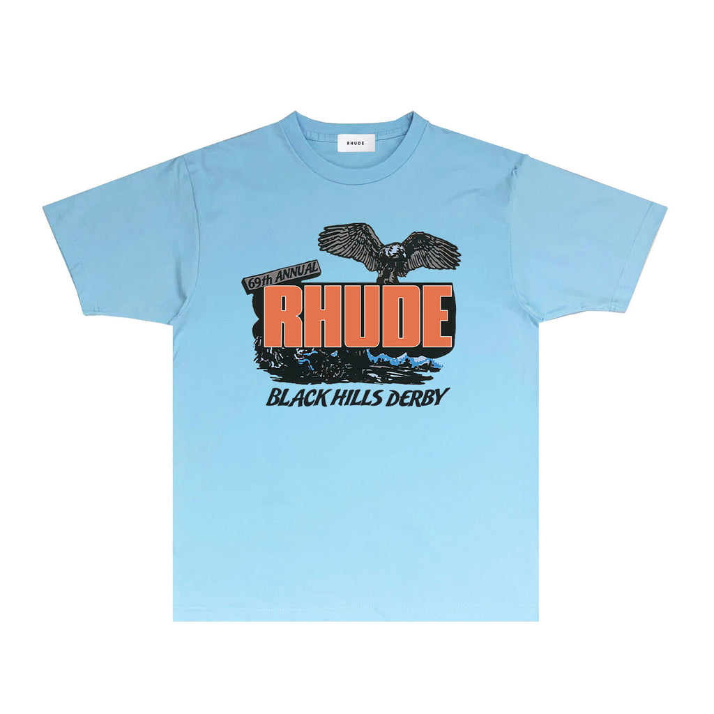 Rhude T Shirts Printed Trendy Pure Cotton