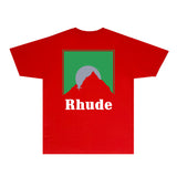 Rhude T Shirts Printed Trendy Pure Cotton