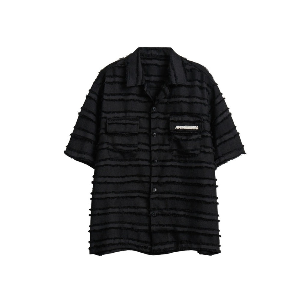 Unisex Shirt Brushed Short-Sleeved Coat Shirt