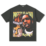 A $AP Rocky gold gradual change T-shirt