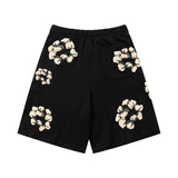 Denim Tears Shorts Yellow floral cotton