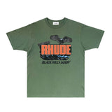 Rhude T Shirts Printed Trendy Pure Cotton