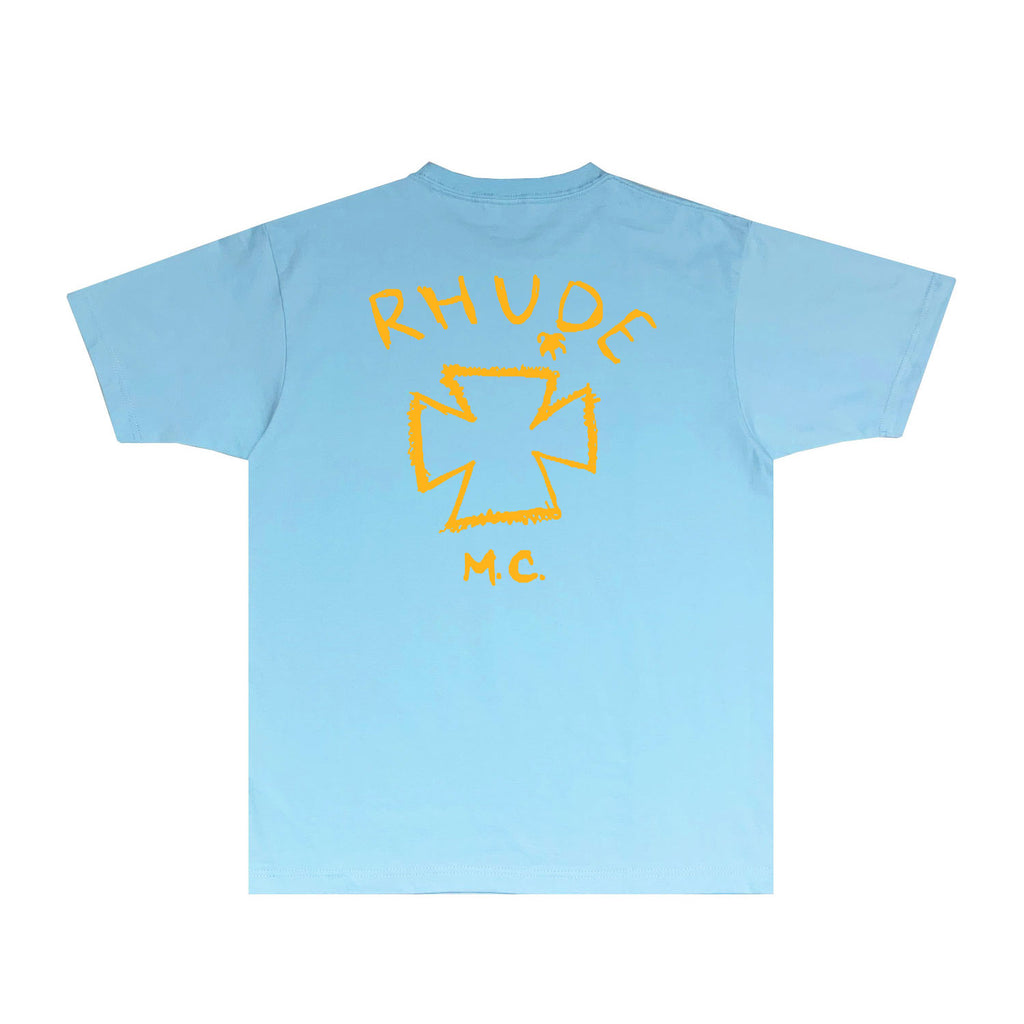 Rhude T Shirts Printed Trendy Pure Cotton