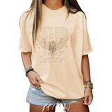 Vintage Rock Band Tshirts Women Retro Free Bird Western Grap