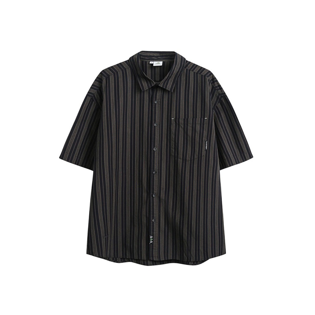 Unisex Shirt Loose Striped Shirt