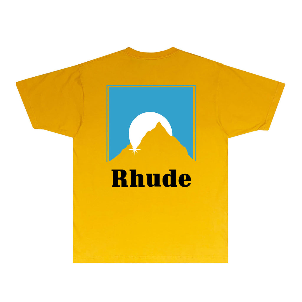 Rhude T Shirts Printed Trendy Pure Cotton
