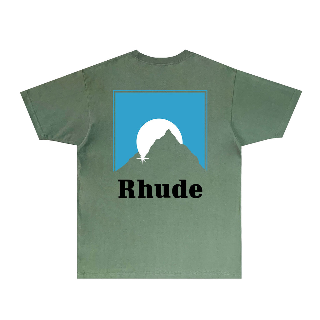 Rhude T Shirts Printed Trendy Pure Cotton