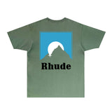 Rhude T Shirts Printed Trendy Pure Cotton