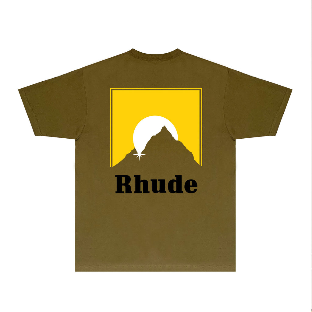 Rhude T Shirts Printed Trendy Pure Cotton