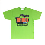 Rhude T Shirts Printed Trendy Pure Cotton