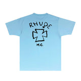 Rhude T Shirts Printed Trendy Pure Cotton