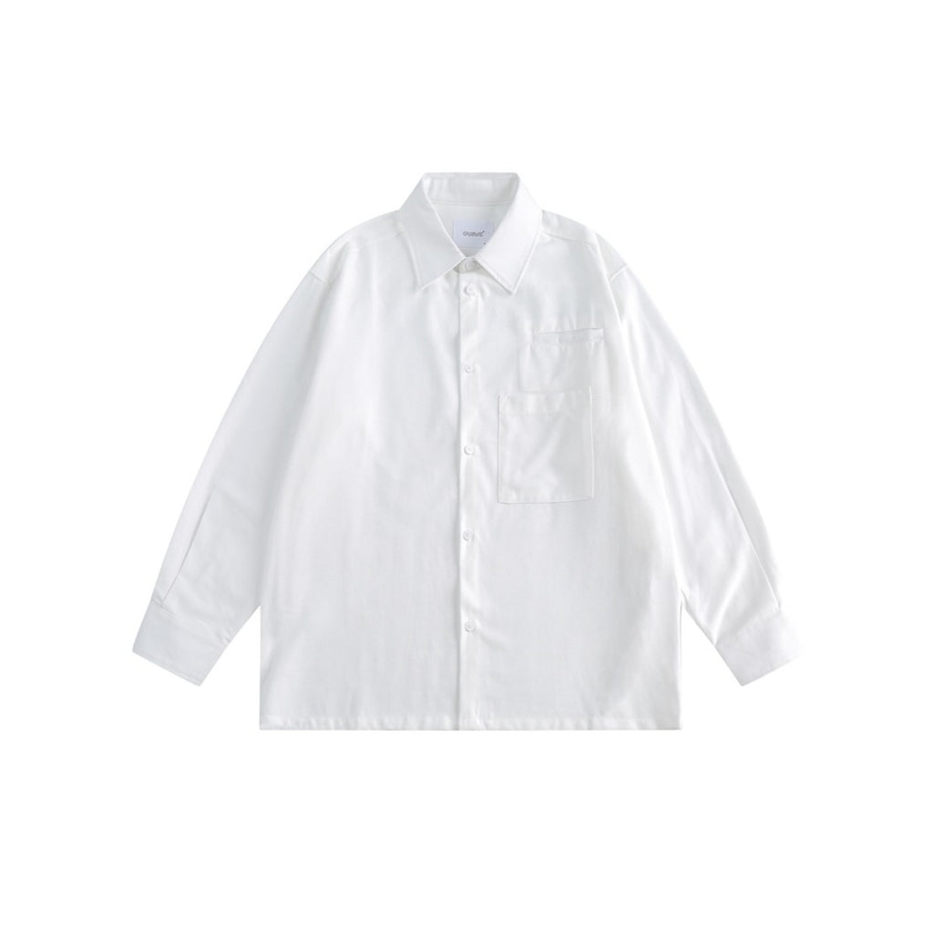 Unisex Shirt Vintage Oxford Loose Casual Long Sleeves Shirt