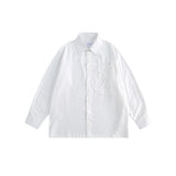 Unisex Shirt Vintage Oxford Loose Casual Long Sleeves Shirt