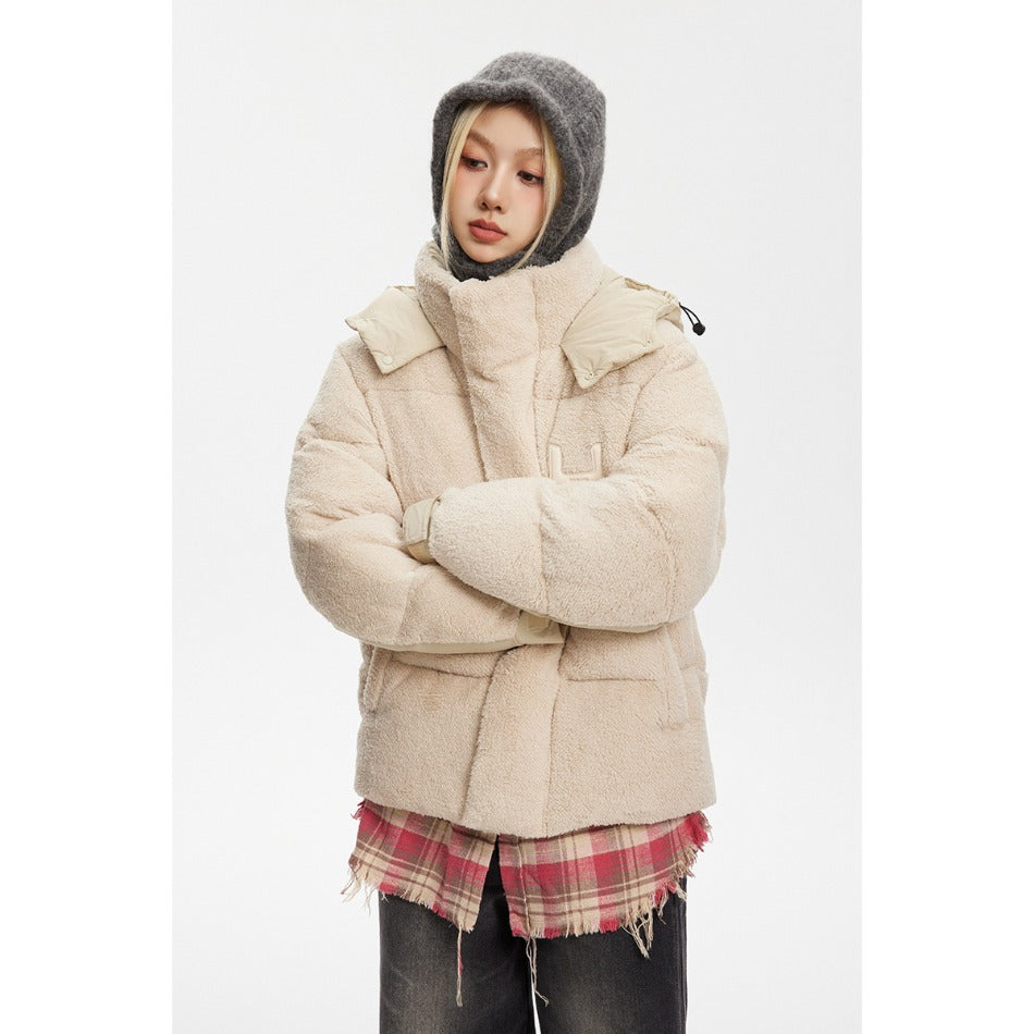 Unisex Coat Winter Student Loose Thick Couple Lamb Wool