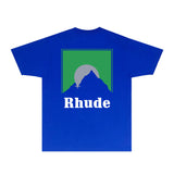 Rhude T Shirts Printed Trendy Pure Cotton